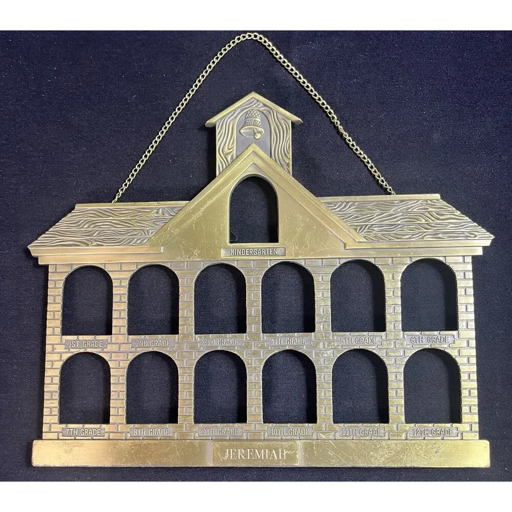 Ashbury Brass School House Picture Frame 1st-12th All Grades Photo Hanger - read